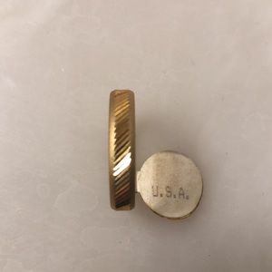 Size 13 Men’s ring / wedding band grooved exterior